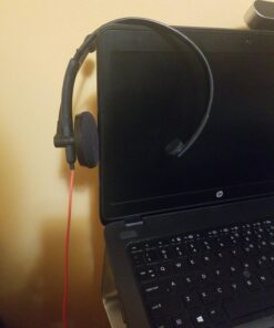 HROEENOI Premium USB Wired Headset with Noise-Cancelling Microphone, Ideal for PC, Laptop, Zoom Calls, Skype Meetings, Call Centers, and Home Office Use with in-Line Controls for Volume & Mic Mute 1 Pack 24 61YvPkGsqHL