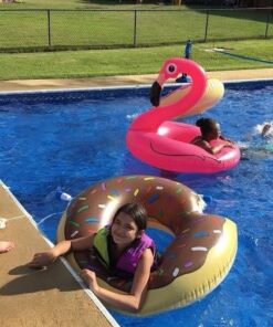 BigMouth Inc. Pink Flamingo Pool Float, Inflates to Over 4ft. Wide, Funny Inflatable Vinyl Summer Pool or Beach Toy, Patch Kit Included 36 61Yw4gwpNNL