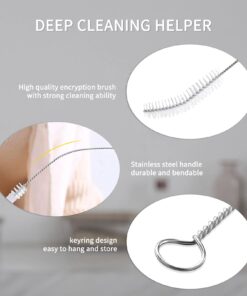 Living and Giving 3Pcs Set of Bottle Cleaning Brushes Kitchen Nylon Multifunction Clean Brush Set (L.&G.) White One Size 15 61YxzH YqvL