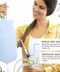 Mikacare Enema Bag Kit Clear Non-Toxic Silicone. for Coffee and Enema Kit for Colon Cleansing - Enema Detox - 2 Quart - Home Colonic Kit - Enema Coffee not Included 21 61Yyp9ZefvL