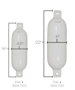 Extreme Max 3006.7201 BoatTector Inflatable Fender Value 2-Pack - 6.5" x 22", White 6.5" x 22" 25 61YzbJLjB L