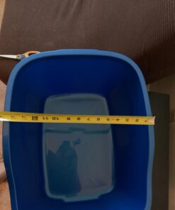 Van Ness Pets Large Open High Sided Cat Litter Box, Blue, CP2HS Pack of 1 41 61Z Du7wquL