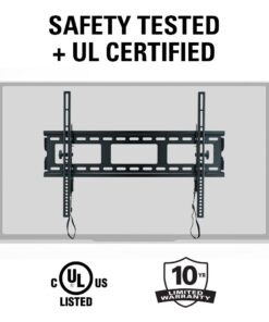 Sanus Universal Low Profile Tilt TV Wall Mount for 37" - 80" LED, LCD & Plasma TVs, Eliminates Glare with 10º of Tilt & Post-Install Adjustments - 3 Step Install - Safety Certified - MLT14-B1 29 61Z uJnigSL