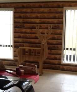 York Wallcoverings Lake Forest Lodge Mountain Logs Removable Wallpaper Brown .136 39 61Z0u De4L