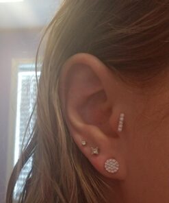 PAVOI 14K Gold Plated Sterling Silver Post Stud Earrings for Women | Pave CZ Mini Disc | Gold Earrings for Women Rose Gold 31 61Z5u6Oig L