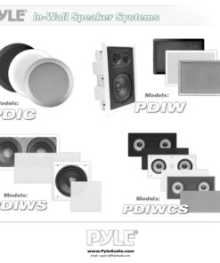 Pyle 8” Ceiling Wall Mount-Pair Of 2-Way Midbass Woofer Speaker Directable 1” Titanium Dome Tweeter Flush Design W/ 55Hz-22kHz Frequency Response & 300 Watts Peak Easy Installation- Pyle PDIC80,White Speakers 25 61Z7u5G6oL