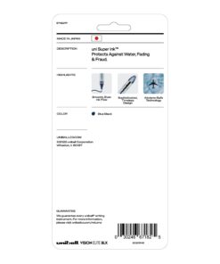 Uniball Vision Elite BLX Rollerball Pens, Blue/Black Pens Pack of 4, Bold Pens with 0.8mm Ink 12 61Z7vT0QJ6L