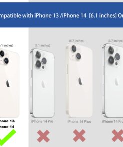 Ailiber Compatible with iPhone 13 Case, iPhone 13 Case Holster with Screen Protector, Swivel Belt Clip, Kickstand Holder, Slim Shockproof Shell Slide Pouch Phone Cover for iPhone 13 6.1 inch -Black Screen Protector & Black 10 61ZCMczL L