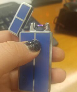 Tesla Coil Lighters™ USB Rechargeable Windproof Arc Cigarette Lighter with Charging Cable and Carrying Pouch Blue 33 61ZFWgpOv2L 1