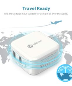 iClever BoostCube 2nd Generation 24W Dual USB Wall Charger with SmartID Technology, Foldable Plug, Travel Power Adapter for iPhone Xs/XS Max/XR/X/8 Plus/8/7 Plus/7/6S/6 Plus, iPad Pro Air/Mini and Other Tablet 1 Pack 36 61ZFXnvl8TL