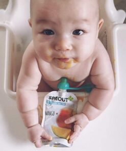 ChooMee SoftSip Food Pouch Top | Baby Led Weaning | No Spill Flow Control Valve, Protects Childs Mouth, 100% Silicone, BPA Free | 2CT Orange Aqua 38 61ZG5 48itL 1