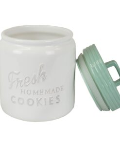 DII Kitchen Accessories Collection Ceramics, Cookie Jar, Aqua 20 61ZGPmy 3AL