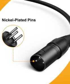 CableCreation XLR Splitter Cable, XLR Male to Dual XLR Female Y-Splitter 3Pin Balanced Microphone Cable (XLR-M to Two XLR-F), 0.3M/Black 1-Pack 15 61ZIsDempGL