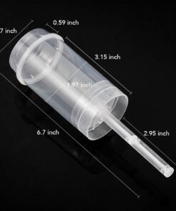 ASIBT Round Shape Clear Push-Up Cake Pop Shooter (Push Pops) Plastic Containers with Lids, Base & Sticks, Pack of 24 23 61ZLJPAraHL
