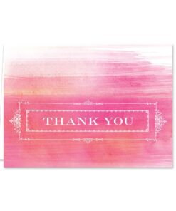 Ombre Watercolor Thank You Note Cards / 36 Greeting Card Set With Envelopes / 6 Colorful Thank You Designs Ombre Watercolor 25 61ZNMFXGuZL