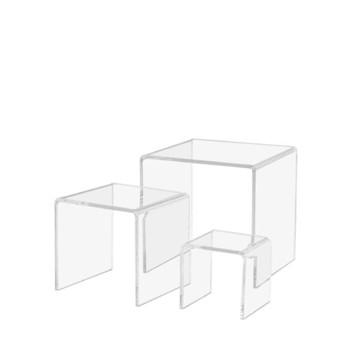 Clear Acrylic Riser Set of 3 (3-Inch, 4-Inch, 5-Inch)