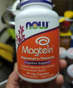 NOW Supplements, Magtein™ with patented form of Magnesium (Mg), Cognitive Support*, 90 Veg Capsules 18 61ZP87DVPCL