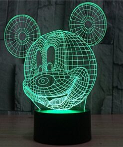 Alternative view of ETHAN ALLEN 3D LED Night Light Touch Table Desk Lamp for Kids Gift, Elstey 7 Colors 3D Optical Illusion Lights with Acrylic Flat & ABS Base & USB Charger