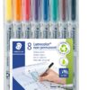 Staedtler Lumograph Non-Permanent Wet Erase Marker Pens, Fine Tip Refillable Colored Markers, 8 Pack, 315 WP8 8 Count (Pack of 1) Assorted Colours 3 61ZQTt5P2L