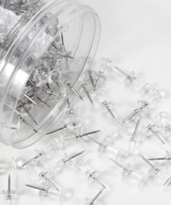 Yalis Push Pins 600 Count, Standard Clear Thumb Tacks Steel Point and Clear Plastic Head 24 61ZQmsd0XHL