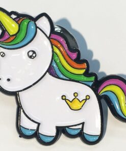 Alternative view of Rainbow Unicorn Enamel Lapel Pin
