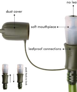 Hydration Bladder, 1.5L-2L-3L Water Bladder for Hiking Backpack Leak Proof Water Reservoir Storage Bag, BPA-Free Water Pouch Hydration Pack for Camping Cycling Running, Military Green 1.5-2-3 Liter 2L - Military Green Water Bladder 24 61ZSscpv IL