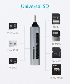 Anker SD Card Reader, 2-in-1 USB C Memory Card Reader for SDXC, SDHC, SD, MMC, RS-MMC, Micro SDXC, Micro SD, Micro SDHC Card, and UHS-I Cards 26 61ZTmKh4EoL