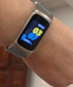 Fitbit Charge 5 Advanced Health & Fitness Tracker with Built-in GPS, Stress Management Tools, Sleep Tracking, 24/7 Heart Rate & More, Mineral Blue, One Size S & L Bands Included, Steel Blue/Platinum Fitbit Charge 5 32 61ZUNPPXArL