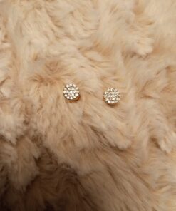 PAVOI 14K Gold Plated Sterling Silver Post Stud Earrings for Women | Pave CZ Mini Disc | Gold Earrings for Women Rose Gold 25 61ZUlO1rWVL