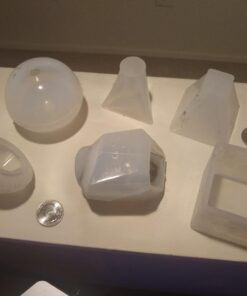 LET'S RESIN Resin Molds Silicone Kit for Beginners,7 PCS Large Epoxy Resin Molds Including Pyramid, Sphere,Cube, Rectangle,Candle Holder Resin Molds,Round/Square Coaster Molds for Resin Casting 46 61ZWwOQmf5L