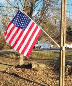 Valley Forge, American Flag, Aluminum Bracket White Powder Coated, 2-Position Pole Holder 1 inches 27 61ZXemtv7hL