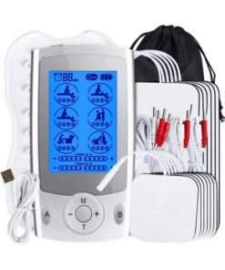 KEDSUM Dual Channel Rechargeable Tens Unit, 24 Modes Tens Unit Muscle Stimulator for Pain Relief Therapy, Electronic Pulse Massager Muscle Massager with 16 Pcs Electrode Pads 49 61ZYNfI49ML