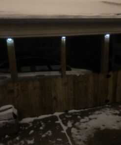 OTHWAY Solar Fence Post Lights Wall Mount Decorative Deck Lighting, Black, 4 Packs 47 61ZZhVjELQL