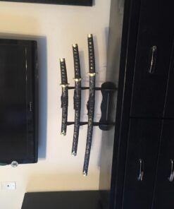 BladesUSA Jl-021Bl4 Katana Samurai Sword Set, 3-Piece with Scabbard and Display Stand, 40-Inch Overall Katana 31 61ZZoJ9ehuL