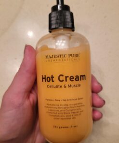 MAJESTIC PURE Hot Cream | Skin Tightening Sweat Cream, Cellulite Cream for Thighs and Butt | Moisturizing Cream for Women & Men | 9 Oz 26 61ZaS DyyL 4
