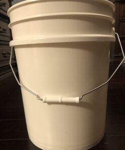 5 Gallon White Bucket & Lid - Durable 90 Mil All Purpose Pail - Food Grade - BPA Free Plasti (5 Gal. w/Lids - 6pk) 6 33 61ZamVCWkL