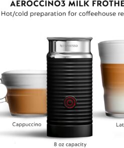 Nespresso VertuoPlus Deluxe Coffee and Espresso Machine by Breville with Milk Frother, 8 Ounces, Black Machine + Milk Frother 35 61ZbY8xqz2L