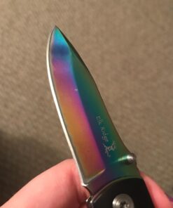 Wild Turkey Handmade Rainbow Frame with Black Overlay with Elk Cutout Knife Original version 39 61ZcHgDh5L