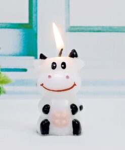 Alternative view of Birthday Candles Gifts Cake Decorations Cute Cartoon Animal Party Decorations for Birthday Party (Little Cow)