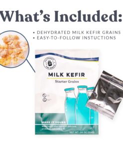 Cultures for Health Milk Kefir Grains | DIY Frothy Dairy Non-GMO Probiotic Drink for Stronger Gut Health | Limitless Heirloom Style Starter | Easy to Flavor or Add to Recipes | Bulgaros De Leche 35 61ZcbvxWbsL