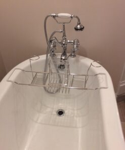 iPEGTOP Stainless Steel Bathtub Caddy Tray - Over Bath Tub Racks Shower Organizer with Extending Sides, Removable Wine Glass Book Holder 40 61Ze1onNjUL