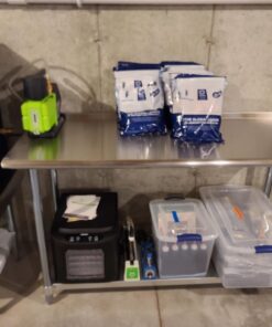 ROCKPOINT Stainless Steel Table for Prep & Work with Backsplash 60x24 Inches, NSF Metal Commercial Kitchen Table with Adjustable Under Shelf and Table Foot for Restaurant, Home and Hotel 60x24inch 42 61ZeBYH70HL