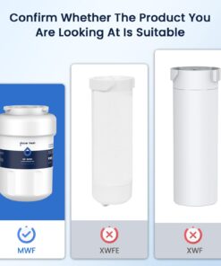 GLACIER FRESH MWF Water Filters for GE Refrigerators, NSF 42 Replacement for SmartWater MWFP, MWFA, GWF, HDX FMG-1, WFC1201, RWF1060, 197D6321P006, Kenmore 9991, 1 Pack 1 Count (Pack of 1) White 33 61Zh5lisG7L