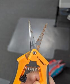 VIVOSUN 6.5 Inch Gardening Scissors Hand Pruner Pruning Shear with Straight Stainless Steel Blades Orange 1-Pack Straight Blade 43 61ZiQgspzBL