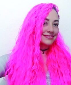 MANIC PANIC Cotton Candy Pink Hair Color - Amplified - Semi Permanent Hair Dye - Bright Pink Cool Toned Color - Glows in Blacklight - Vegan, PPD & Ammonia-Free - For Coloring Hair on Women & Men 4 Fl Oz (Pack of 1) 18 61ZjGDVWAML
