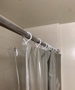 Kenney White Double Shower Curtain Hooks, White, (set of 12 pieces) 18 61Zms5Pjm0L