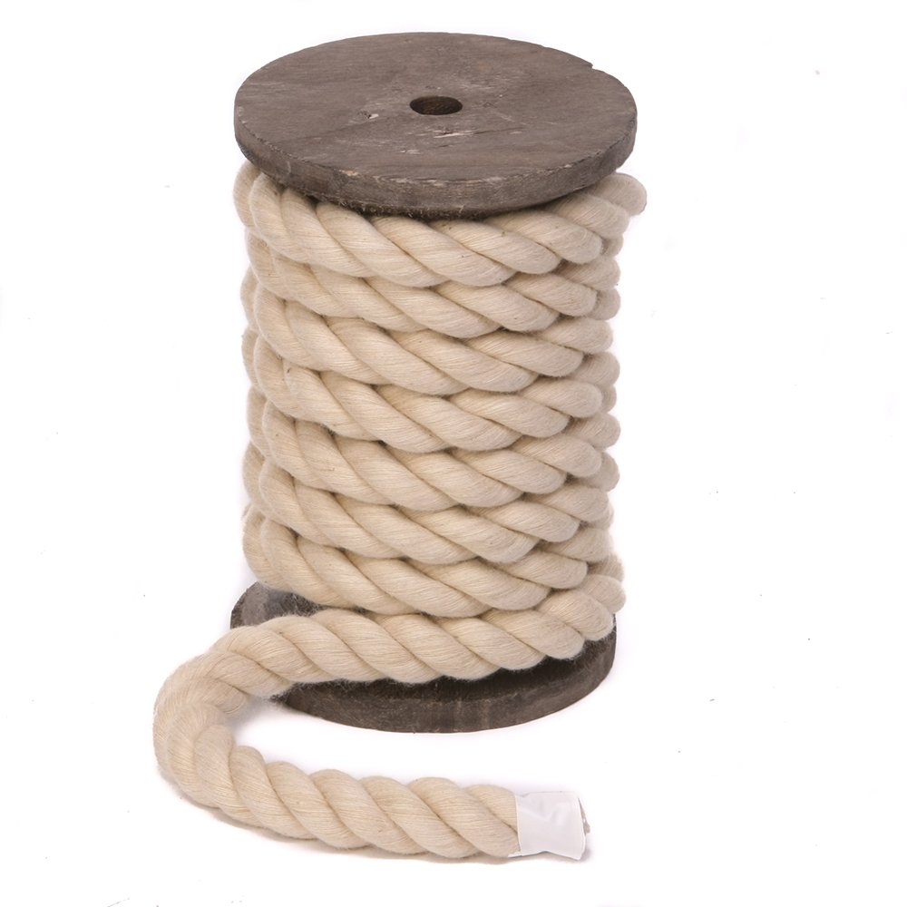 Ravenox Natural Twisted Cotton Rope | Made in The USA | Strong Triple-Strand Cordage for Sports, Décor, Pet Toys, Crafts, Macramé & Indoor Outdoor Use| by The Foot & Diameter (Multiple Color) Tan 1/4 Inch x 600 Feet 5 Ravenox Natural Twisted Cotton Rope | Made in The USA | Strong Triple-Strand Cordage for Sports, Décor, Pet Toys, Crafts, Macramé & Indoor Outdoor Use| by The Foot & Diameter (Multiple Color) Tan 1/4 Inch x 600 Feet - Image 5