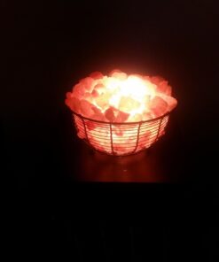 Himalayan Glow 1345 Oval Style Basket Night Salt Lamps, 7-9 Pounds Oval Style Metal Basket 48 61Zt trP4ML