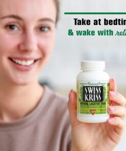 Swiss Kriss Herbal Laxative Tablets, Gentle & Natural Laxatives for Constipation Relief for Adults & Children Over Age 6, Works in 6-12 Hours, Senna Laxative, 250 Tablets Total 250 Count (Pack of 1) 20 61ZuVSDHeZL