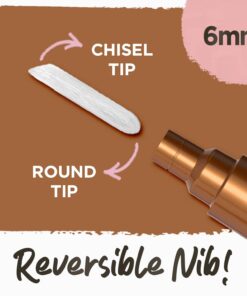 Metallic Chalk Markers (10 Pack) Liquid Chalk Pens - For Blackboards, Chalkboard, Bistro Menu, Window - Wet Wipe Erasable - 6mm Reversible Bullet & Chisel Tip Bold Tip - 6mm 25 61ZuclVZ6cL